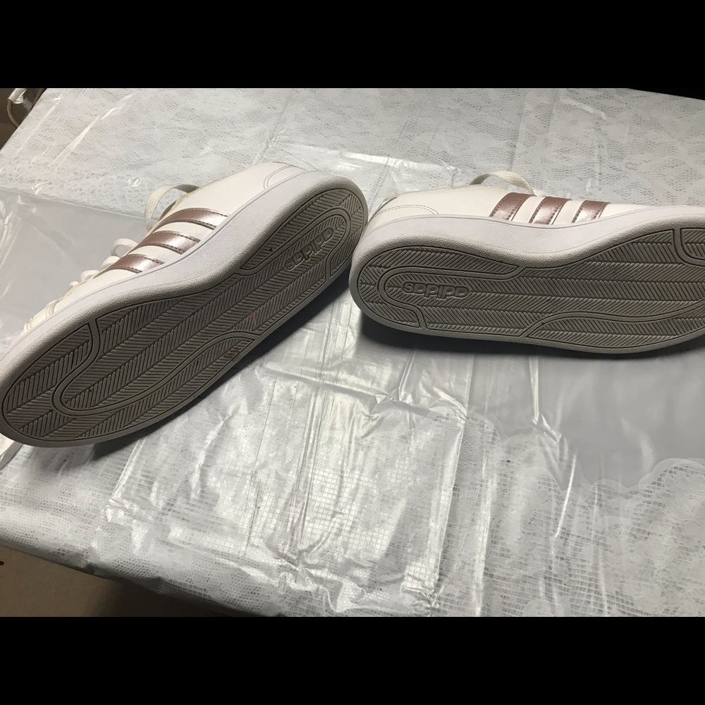 adidas Women's Sneakers in White and Pink - Picture 2 of 8